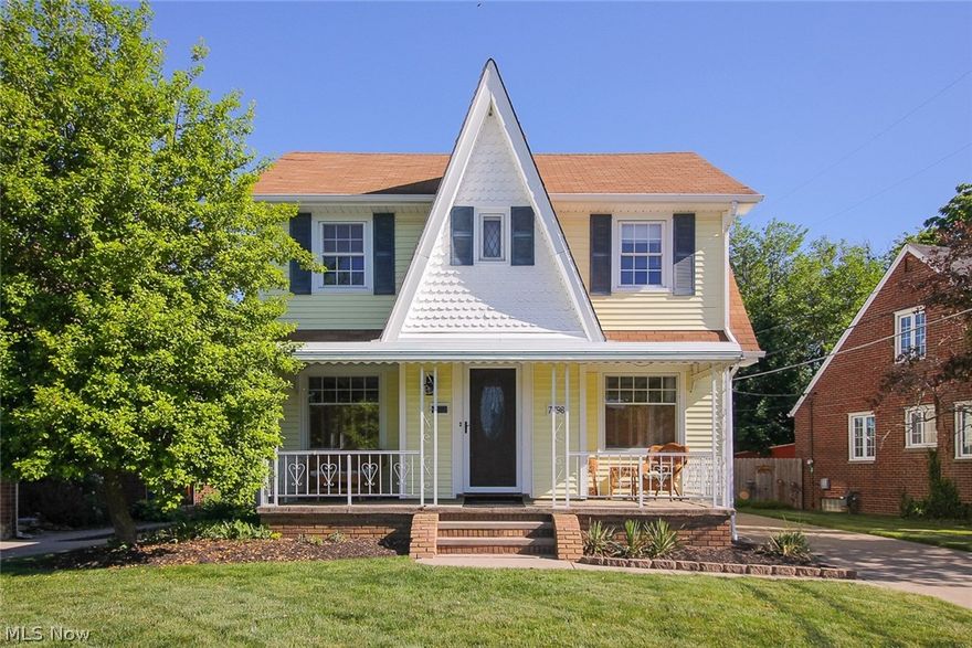 Best Location In Parma ~ Right On the Parma Circle! Charming, Classic Colonial With Welcoming Front Porch! Spacious Living Room With Distinctive Woodwork and Fireplace. Similarly the Dining Room Is Highlighted By Beautiful Woodwork and Built-In Curio Cabinets. The Large Eat-In Kitchen Has A Cheerful Country Feel, Features A Garden Window and Comes Fully Applianced! Upstairs You Will Find 3 Equally Spacious Bedrooms and A Gorgeously Remodeled Bathroom. The Bath Has Ceramic Tile Floors, Floating Vanity and Subway Tile Tub Surround. The Basement Provides A Half Bath and A Recreation Room and Is Glass Blocked. Enjoy the Backyard Patio Area and the Huge 2.5 Car Garage With Loft. New Roof To Be Installed Before Closing! This Is A Great Place To Call Home!