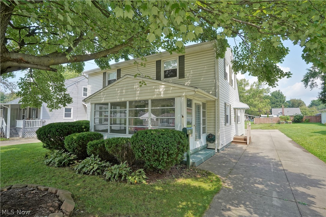 This is a well maintained expanded Cape Cod home in a beautiful neighborhood in heart of Mogadore. The right Buyer can make this a showplace with just paint and flooring. Most rooms on first floor have hardwood flooring under carpet. There's a full bath on 1st floor and a 1/2 bath on 2nd. The bedrooms on 2nd floor are enormous. There is an enclosed front porch that easily could become 4 season. The basement was just partially waterproofed this year with sump pump and warranty. The full basement is partially finished with huge Recreation room. Seller just upgraded the electrical service and service box. It's enormous! The real surprise is the garage. It was expanded to 3 car stalls and has a walk up suite that was used as a woodworking shop. It could be used for most anything... Just use your imagination! It truly is a large and beautiful lot with plenty of room for a pool, major gardening or play area. The Seller is offering this home with a 1 year home warranty with America's Preferre