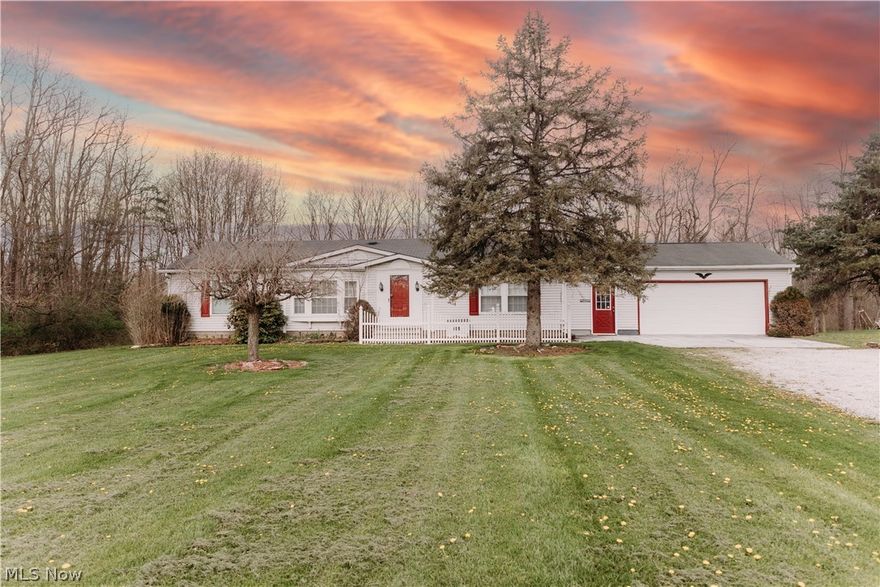 Charming and well-maintained 3-bedroom, 2-bath ranch offering 1,456 sq ft of comfortable, single-level living in desirable Louisville! Situated on a spacious lot of over 1 acre, this home features an open-concept layout perfect for everyday living and entertaining. The inviting living area flows seamlessly into the kitchen and dining space, creating a bright and airy feel throughout. The private owner’s suite includes its own full bath, while two additional bedrooms provide flexibility for family, guests, or a home office. A 2-car garage offers ample storage and convenience. Enjoy peaceful surroundings with room to roam, all while being just minutes from shopping, dining, and major routes. Located in the Louisville School District—this home combines comfort, space, and a prime location! Call today to schedule a private showing!