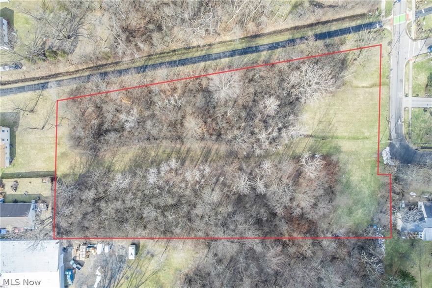 Superb Opportunity! Location, Location! Rare 2.6 approx-acre partially treed lot in the heart of downtown Oberlin, perfectly positioned next to the bike path and just a short walk to shops, dining, and campus. Zoned R-1B for single-family use, this property offers the ideal setting to build your dream home while enjoying privacy and room to breathe. Imagine space for gardens, outdoor entertaining, or simply enjoying nature — all while being minutes from major highways, shopping, and everything vibrant Oberlin has to offer. A truly special chance to create something extraordinary in an unbeatable location. Utilities at the street