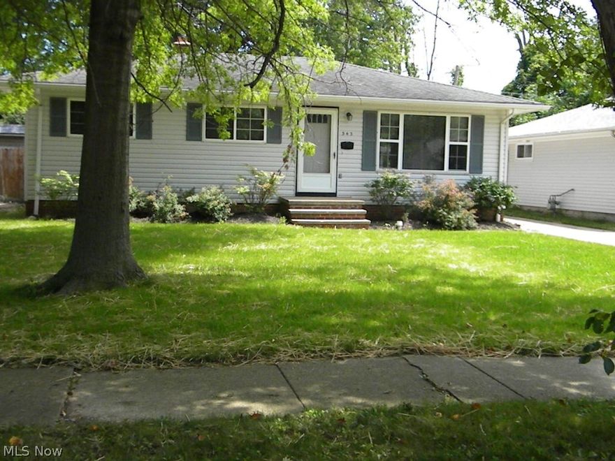 Move in before the new school year!  Call for an appointment to view this 3 bedroom vinyl sided ranch home with freshly painted interior, full basement all ready to finish, 2 car garage with opener. Additionally, this home offers an eat-in kitchen, formal diningroom with slider to back yard. Very convenient for cooking out and family entertainment -Ceilings fans in all 3 bedrooms, central air. Affordable living! Boating! Golf!  Boat ramps and parks on Lake Erie and less than 2 minutes to public golf course. Ready to move right in. The following items have been updated over the last 7 years- windows - vinyl siding  - garage door, carpeting and more. This home is close to schools, shopping and restaurants and highways. Sheffield Soccer Club/ Guenther Park at the end of the street. Avon Lake Boat Launch and Park less than 1 mile.