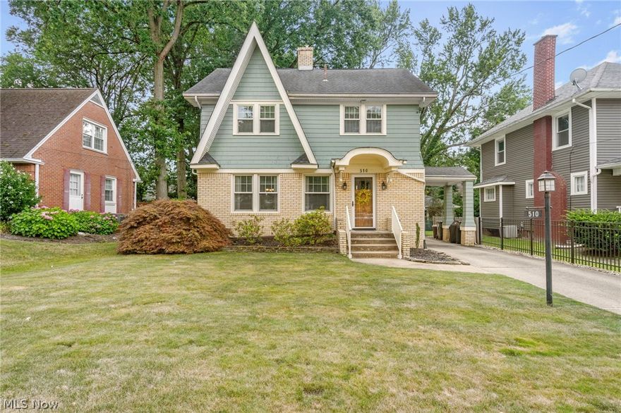 Lovely well-cared for home just outside of prestigious Ridgewood...3 BR with a finished 3rd floor that could be used as 4th BR or playroom. This house has so much character but has been tastefully updated. Built-in bookcases in living room flanking ornamental fireplace. Arched doorway between LR and spacious dining room, which then is open to a year round sunroom/den. Eat-in kitchen was remodeled with white cabinets/pullout drawers, pantry, granite countertops, sharp tile backsplash. An updated half bath with pedestal sink is adjacent to the kitchen. Full bath upstairs remodeled in 2020 with 5 ft. shower, new height white vanity, tile floor. Deep closets in bedrooms, 2 car detached garage and portico in driveway by side door. Partially fenced private backyard. Updates include: Pella replacement windows throughout most of home, newer storm doors, furnace in 2014, gutter helmets on eaves, glass block windows in basement. Hardwood floors under carpet. This home is a must see!