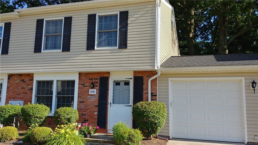 Welcome to Chestnut Commons! This is a must see! It is a newly updated 3 level Townhouse in a desirable area of Mentor. This condo has generous sized rooms with a large eat in kitchen with all appliances including a washer and dryer. First floor has a half bath and direct access to the single car garage. Grill out or enjoy privacy on the patio that faces the woods and leads directly off the kitchen. The 3 bedrooms on the second level are specious and offer two full bathrooms. An updated private full bath with walk in shower in the master along with a vanity area and another second floor full bath. The lower level is finished with a rec room with a fireplace, storage area and washer/dryer.