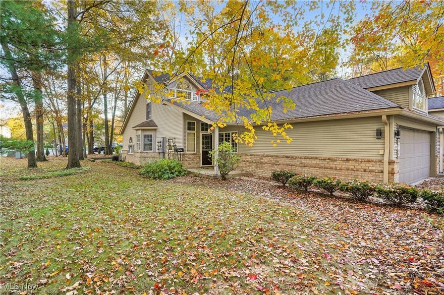 AWESOME 2-3 Bedroom Townhouse (end unit) in desirable Woodland Creek Condos with a 2 Car Attached Garage and a view of the Scenic Pond.  Condo Features:  Eat in Kitchen with Stainless Steel Appliances & Breakfast Area, HUGE Great Room Area with Cathedral Ceilings & Gas Fireplace, Formal Dining Room, Half Bath, First Floor Laundry Room, and First Floor Master Bedroom with Walk In Closet & Master Bath with Jacuzzi Tub & Separate Walk In Shower.  Second Floor offers the 2nd Bedroom, 2nd Full Bath, and Large Loft Area that overlooks the Great Room(which could be a 3rd bedroom).  There are two sliding glass doors off the Great Room Area & Master Bedroom Area that lead to the Private Back Deck, Private Back Brick Patio which both over look the Scenic Pond.  HOA Fees - $320 a month that covers Trash, Insurance, Landscaping, & Reserve Fund.  Updates Include:  New Furnace - 2023, New Central Air - 2023, New Hot Water Tank - 2018, New Roof - 2004.