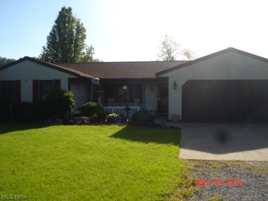 As you pull up the driveway of this 3 bedrm, 1.5 bath Ranch with an open floor plan, imagine sitting on your front patio watching the sun rise. Or entertaining in the great rm with the vaulted ceilings that open to the kitchen. Kitchen has oak cabinets, new counter tops and all appliances stay. You have  8 ft French doors off the dining rm that leads to a fenced in yard with 2 sheds and a patio to watch the sunsets. This home has so much country charm, the possibilities are endless. A must to see.