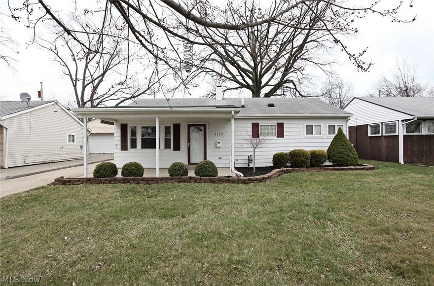 Updated, well-maintained 3 bedroom Ranch in Lorain.  This spacious Ranch features updated floors in the Living Room, newer, neutral carpet in all 3 bedrooms, and a large eat-in Kitchen. Quaint front porch, large detached garage with new garage door and fenced-in backyard. All kitchen appliances stay! Nothing to do but move in and enjoy. Walking distance to newly built Southview Middle School. Minutes away from Midway mall and access to turnpike and 90.  Enjoy Lake Erie, only several minutes away!  Must see inside to appreciate!