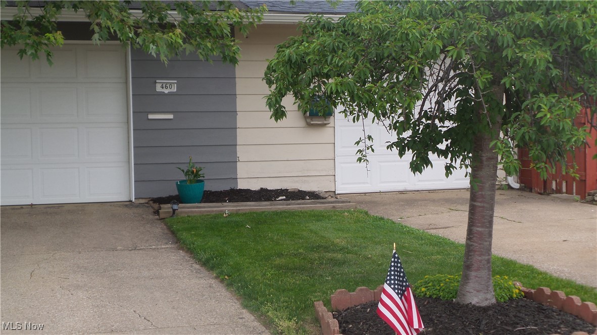 Why rent when you can own? This half duplex ranch home is cozy and updated. Garage is in front of the home, enter thru the gate to a nicely landscaped, fenced in yard. The garage has a back door so you never have to worry about the outdoor elements. Relax on your covered patio area. Enter into the home to a large Open Floor Plan showcasing the Living Room, Kitchen and Dining area are all visible from any area and in 2025 a new LTV floor was installed. All Kitchen appliances will stay and for quick casual dining you will enjoy the Breakfast Bar. There is an area in hallway that could be used as spice shelfs. Going down the hallway, which also has the new LTV flooring, you will be lead to a full bath, completely redone in the last few years, and a laundry room that houses the furnace/A/C and H2O. The Washer and Dryer can stay with the home if you choose. Three very good size bedrooms with large closet space and new carpet installed in April 2025. Each bedroom has a new ceiling fan/light with remote. The roof and gutters are only a few years old and there are gutter guards. Interior doors are six panel doors thruout. Many updates in this home since March 2025. This is the ideal home if you don't want to waste your money in rent, you a first time homeowner, downsizing and don't want condo restrictions! There is an annual HOA fee of $395 that enables you to go a short distance to a pool and playground and picnic area in the Bluegrass subdivision. But if you'd like to stay home and play, a fully fenced in yard is there for you. This community is so close to Metroparks, Shopping and Healthcare services. Come and check this home out at your earliest convenience.