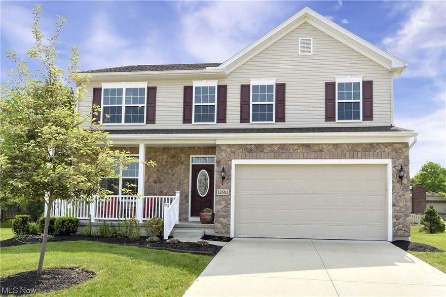 This beautifully updated and maintained colonial sits at the end of a quiet cul de sac, and has one of the most private backyard views in the neighborhood! Enter the foyer and enjoy a bright open view of the main level! Follow the French doors into a great sized office with great natural light. Nice Vinyl flooring leads you into the perfect open kitchen / living room concept you’ve been dreaming of! Stone fireplace in the cozy living room, open views into the large updated kitchen with granite counters, updated lighting, island seating, and open to the LARGE morning room perfect for entertaining large gatherings! A deck off the back is perfect for relaxation and your morning coffee. A large mud room and half bath complete the main level. Upstairs you will find 4 spacious bedrooms with great closest space! An updated full hall bath with great counter space and granite counters, a master that has trey ceilings, a walk-in closest, and double vanity granite counters! Second floor laundry c