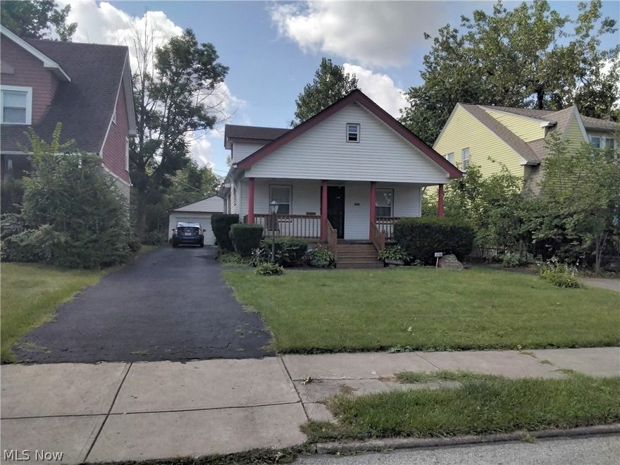 Two/Three Bedroom Western Bungalow, enter into this spaceous living room, and walk into a large traditional dinning, graeat for family bonding at dinner, cook in this large eat-in custom kitchen, I can imagine the smell of roasted turkey, and baked pies/cakes. For relaxing you have two first floor bedrooms. Bedroom #2 has a private second floor teen suite with three seperate rooms. Lower level rec-room is perfect for insde intertainment. Outside you have a 1 1/2 car garage with a 20'X6' patio with awning. great for outdoor cooking. the following are recent improvements:  1.gutter replacement 2. front porch replacement 3. upgrade t.v.antennae, and 4 rooms wired for T.V service 4. Old garage  tear down, new rebuilt, with concrete patio 5.driveway asphalt repavement 6.new windows 7.glass block basement windows   8. glass bock window in living room  9.customized blinds in living room and dining room
10.  ADT security wiring 11.doublelock bolted security doors , front and back entrances  1