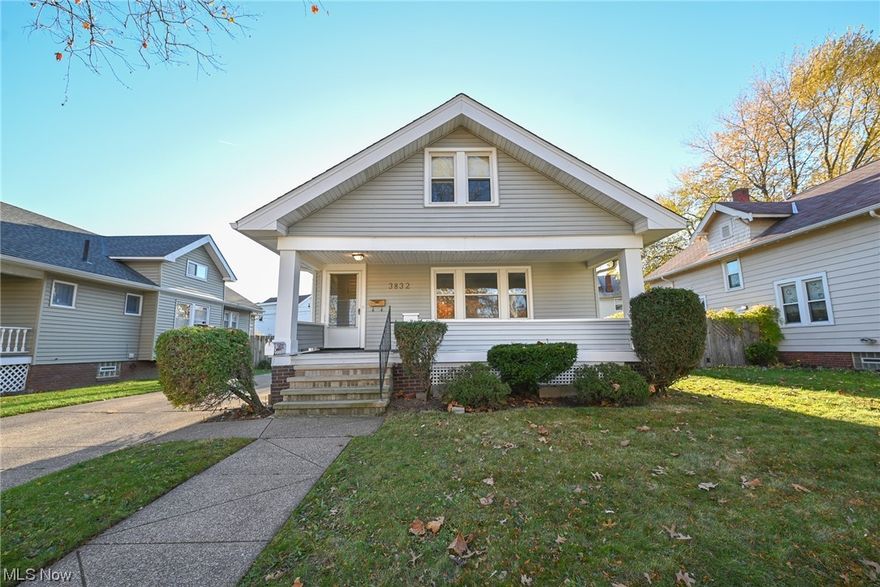 Beautifully updated and maintained Bungalow home in the Kamm's Corners neighborhood. Located on a very quiet/low traffic street near the fire station, library, and Drake field park. Pulling up, you will notice the clean landscaping and exterior of the home. The home has newer vinyl siding and windows, along with a brand new roof, complete tear off in 10/23. Inside you will find nice LVP flooring and the following updates done in 10/23: new first floor bathroom, fresh paint throughout the entire home, updated lighting, new furnace, new central air, and new carpet upstairs in the 3rd bedroom. In the basement you'll find Nature Stone throughout, another room (10'x21') that could be used for an office or bedroom, along with a clean half bath. Lastly, this turnkey home also has updated electrical and a new garage concrete slab and door. Book your showing today as this one won't last!