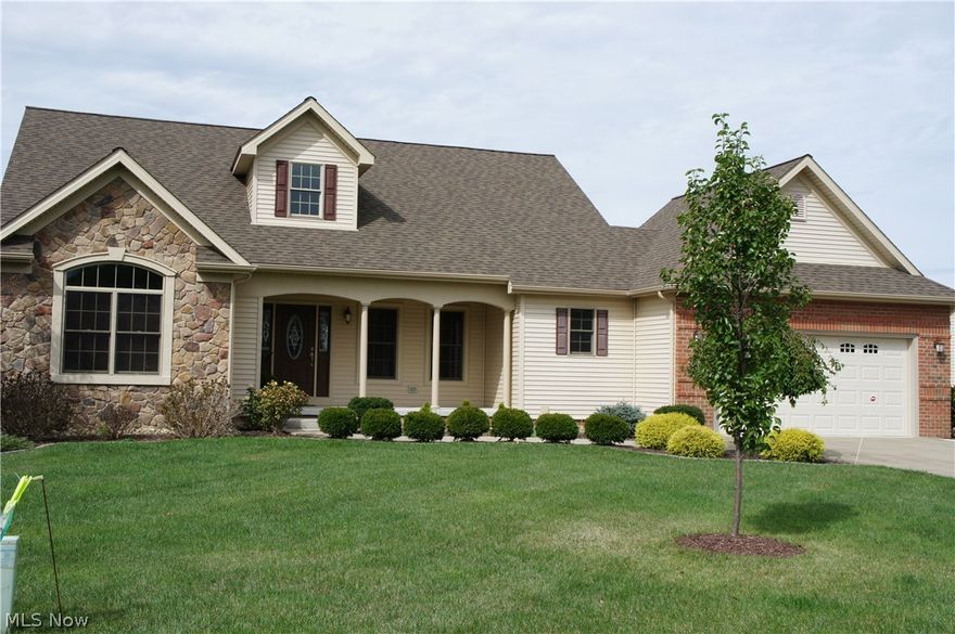 If you are looking for a fabulous home, Canfield School district and a friendly neighborhood...YOU FOUND IT! This charming cape offers 3 spacious bedrooms with a master suite on the first floor complete with whirlpool tub. The open and airy floor plan features vaulted ceilings, Great Room with fireplace, and beautiful kitchen with cherry cabinetry and stainless appliances, a Full Basement and 2 car attached garage.  This Energy Star Approved home also includes  fabulous drinking water with state of art water purifier installed...the amenities include a heated indoor pool, clubhouse and exercise room. Close to everything but tucked away from it all! Home is meticulous and sellers are motivated! Call today!