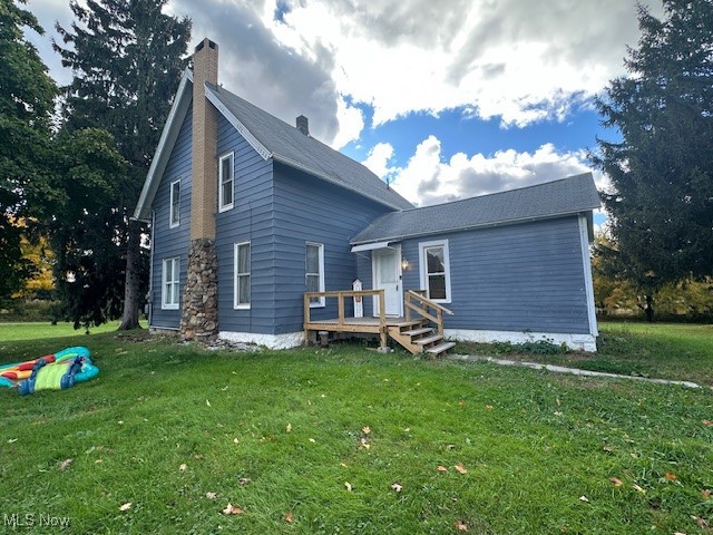 This is a 1900 home that has been partially updated, with a little additional TLC this will be a really great country home on a quiet country 1.72 acres. 3 beds, 1.5 baths. The large kitchen/dining addition offers ample space for entertaining or holiday gatherings, high ceilings and modern cabinets. Family room features bult-ins, new flooring and a great area for relaxation. 1st floor bed and full bath. Upstairs is 2 beds and 1/2 bath, the main bedroom is large and features vaulted ceiling with beam accents. There is a partial, walk out basement, large corner country lot!! This is a great opportunity at an affordable price!