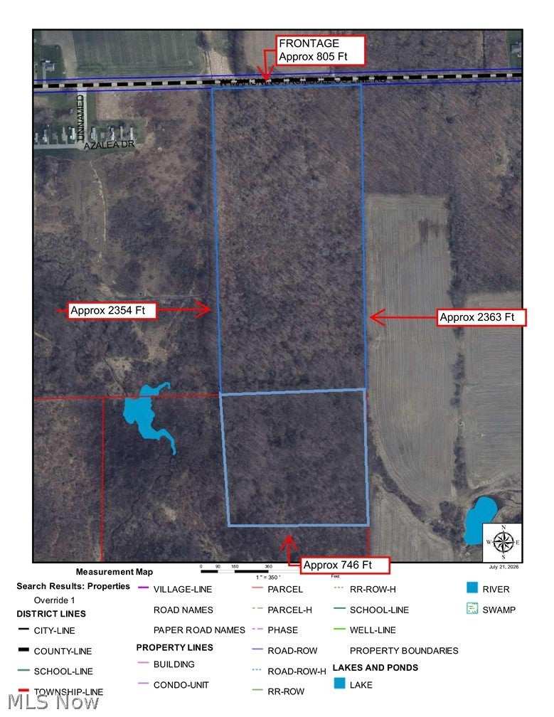 V/L Approx 43.67 AC County Line Road