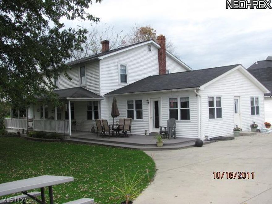 This 6 bedroom home with a custom oak kitchen, full basement on 8.41 acres, has lots of extras. This farm is currently an operating deer/horse farm. There are loads of options/opportunities on this property. 25 stall horse barn (hot & cold water), 32'x100' detached garage (fully insulated w/coal stove), 30'x60' 2 story insulated building, w/guest apartment. 8'x40' front porch, 10'x24' deck, deer handling facility & fawn housing etc. The buildings are  Amish built, and well maintained.Must see to appreciate. MINERAL RIGHTS TRANSFER!! Agent owned.