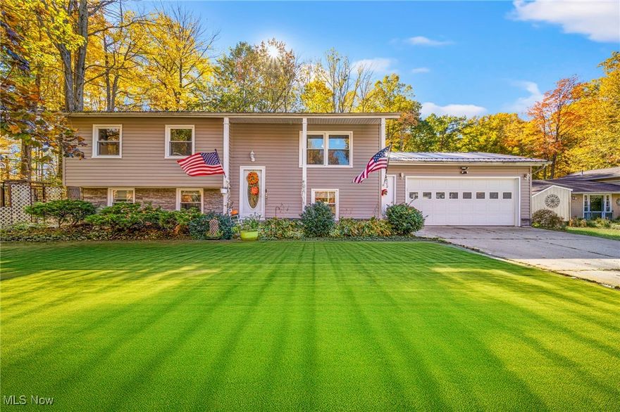 A Peaceful Retreat on Glenwood Drive in North Kingsville, Ohio. Tucked away on a quiet cul-de-sac, this inviting split-level home offers a perfect balance of modern updates and everyday comfort. With four bedrooms and two full bathrooms, it provides versatile spaces to suit a range of lifestyles. The heart of the home is a beautifully updated kitchen featuring stainless steel appliances, ample counter space, and a practical layout ideal for cooking and entertaining. Just beyond, a bright three-season room with a gas fireplace creates a warm, relaxed atmosphere for gatherings or quiet evenings. Care and attention to detail show throughout-recent improvements include new siding, newer windows, a whole-house generator, and a hot water tank less than three years old. The lower level includes dual sump pumps with a battery backup and humidifier for year-round comfort and protection. Outside, enjoy a truly serene outdoor environment. The landscaped yard showcases garden beds, a calming water feature, and a spacious deck perfect for outdoor dining or relaxation. A charming gazebo, dedicated workshop with pellet stove hookup, and a newer storage shed add even more functionality. The fenced area provides versatility for recreation or pets.
Located close to local parks, shopping, and Lake Erie's shoreline, this home offers a wonderful blend of privacy and convenience. The sellers have relocated out of state for new opportunities and have maintained this property with great pride and care.