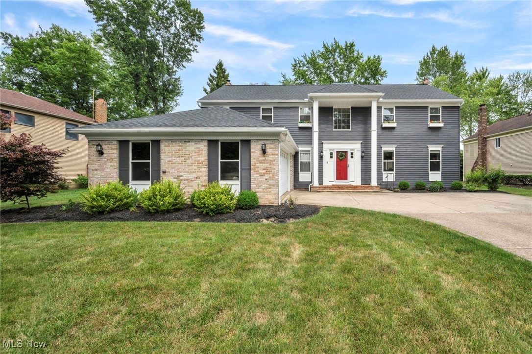 Spacious & beautifully maintained Colonial nestled on over .35 of an acre property in the sought-after Doverwood Estates neighborhood of Westlake. This home features 4 bedrooms, 2 full & 2 half baths, and over 3,866 sq ft of living space including a finished basement designed for entertaining w/ a wet bar, half bath & ample recreation space. A dramatic 2-story foyer leads to an updated eat-in kitchen w/ quartz countertops, large center island, tile backsplash, all stainless steel appliances included & a bright dinette w/ a picture window overlooking the backyard. An adjacent family room offers a warm and inviting atmosphere w/ a beamed ceiling, floor-to-ceiling brick fireplace, wet bar & French doors opening to a covered patio. Formal dining & living rooms w/ crown molding provide refined spaces for entertaining. The main level also features an office w/ built-in bookshelves & cabinetry, plus a convenient 1st-floor laundry room. The owner’s suite has a vaulted ceiling, walk-in closet, and spa-like en-suite bath w/ double vanity, soaking tub & separate walk-in shower. Enjoy outdoor living in the private backyard retreat, featuring a covered patio w/ wood plank ceiling, a stone firepit & a storage shed. Completing this home is a 2-car courtyard garage & beautifully landscaped yard. Recent updates include: Replaced HVAC (2023), installed radon mitigation system (2023), installed landscaping (2024), replaced master bath shower and guest bath tub/shower (2023), replaced dishwasher and washer/dryer (2024), painted exterior siding (2024), installed a wood burning stove (2023), installed shed (2024), added utility sink in laundry room (2025), replaced kitchen light fixture (2023), painted throughout (2024), and more! INCLUDED are ALL kitchen appliances, washer/dryer, mini fridge in basement & window treatments. Conveniently located near I-90, I-480, Westlake Park and Rec Center, and plenty of shopping, restaurants & other local attractions.