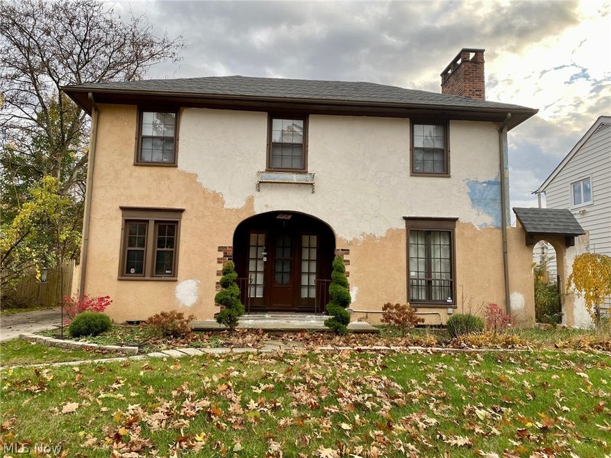 Multiple offers received.  Highest and best due 11/29 by 3pm. This Shaker Heights European Country-side Château Style home offers Elegant Design Features throughout. Large Windows and French Doors provide an abundance of natural light. The flow of the first floor from the kitchen, to dining room, to living room, to four season room work well for family gatherings or entertaining. The living room boasts a large gas fireplace. The home has Gorgeous Hardwood Floors throughout most of the house. 
The second floor has Two Large Bedrooms. One bedroom has a gas fireplace with two large closets – one of which is cedar. There is also an Updated Bathroom with subway tile shower, and a Luxurious Gold Rain Shower Set. From the second floor you can exit to a Large Deck above the Two Car Attached Garage.  The backyard offers a variety of options for outdoor entertaining. Close to all Shaker Heights has to offer, Shopping, Dining and Schools.   Plumbing for a second shower and toilet is in place but