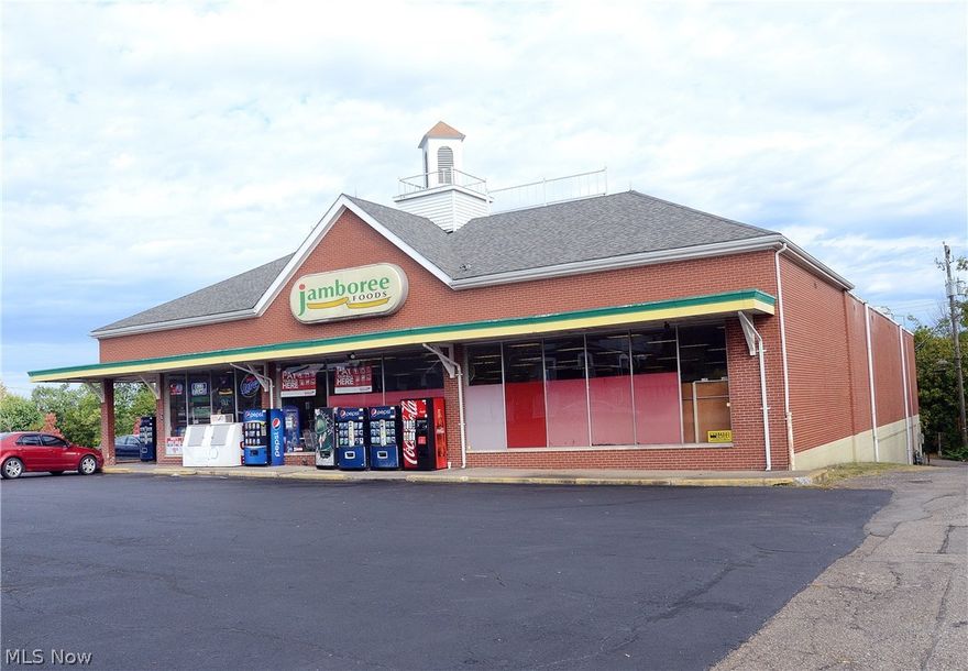 1st time on the market!  Great commercial property! 11,700 sq. ft. on four parcels w/ tons of parking.  Could be purchased separately to continue as a convenient store with equipment/lottery and alcohol sales.