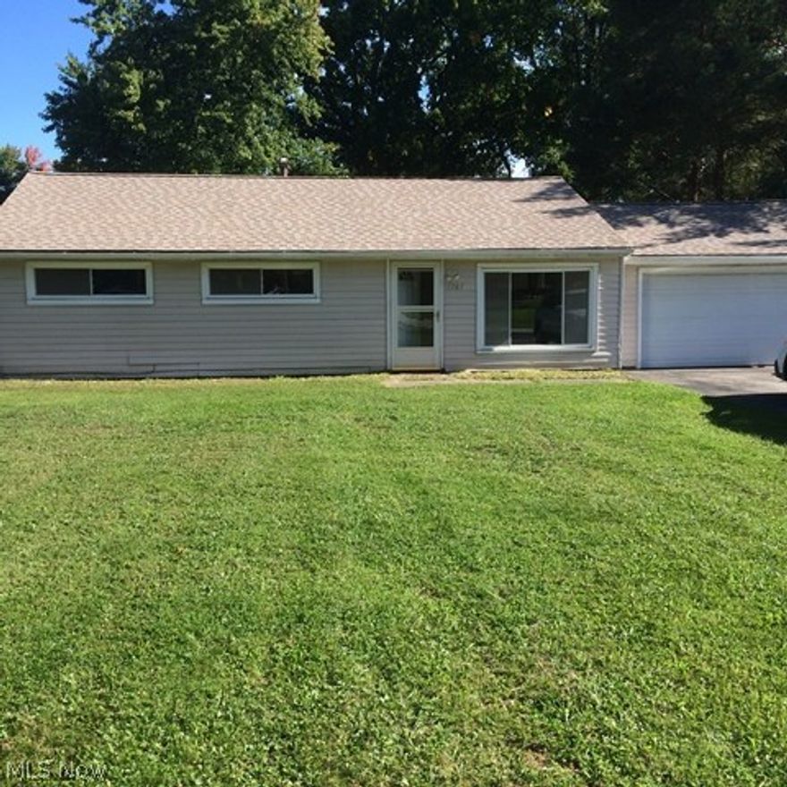 A wonderful condo alternative.  Updated 3 bedroom ranch on large lot in nice area of Twinsburg.  Close to everything.  Newer flooring, roof, and kitchen.  Attached 2 car garage.  Perfect starter or retirement home.
