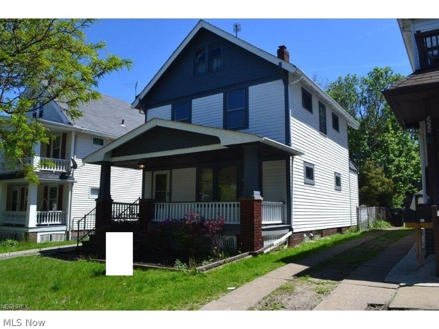 This spacious colonial has it all fenced in rear yard, LARGE 2-car detached garage with opener and large front porch. Interior boost refinished Hardwood floors, large rooms and open basement with 2 full bathrooms. one on 2nd floor and 1 in basement. ceiling fans in all bedrooms. Enjoy your large rear yard that is fenced in and private. The entire interior of the house has fresh paint and the basement was epoxied. There are new ceiling Fans in all bedrooms and AC For the sizzling summer nights. updated electrical panel, stylish flooring in kitchen and bathroom, and many other extras that make this great for your next home! Seller can offer limited home warranty and possible help with closing cost.