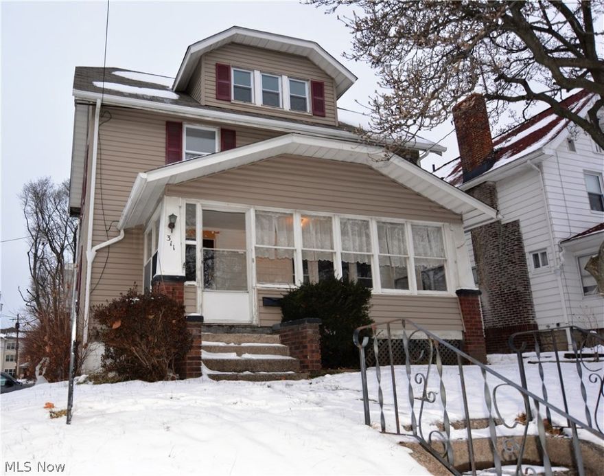 Colonial style home in the North Hill area of Akron. Some recent updates to this home include the kitchen, cabinets, counter top, flooring as well as newer windows. The kitchen walks out to a large covered porch in the back yard. There's also a porch in the front. This home offers a formal living and dining room and the kitchen has an eat-in area.
