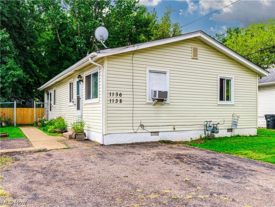 Multi-family 4 bedroom, 2 bath Ranch with separate utilities. Each unit has eat-in kitchen and in-unit laundry hook-up. Unit 1136 Delos, 2023 updates include new commode, flooring in bathroom and laundry, heater motor, new vent oven, and hot water tank. Unit 1138 Delos, has been completely renovated and includes 2023 updates-new electric, plumbing, doors, flooring, bathroom, kitchen, drywall and up to code fire wall between units! Newer roof 2022. Large back yard with new privacy fence 2023. Great income property for your portfolio or could also live in one side and rent out the other. Property is being sold in "As Is" condition. Unit 1136 Tenant has been there 18 years and currently month to month. Could rent 1138 unit for $850 per month.