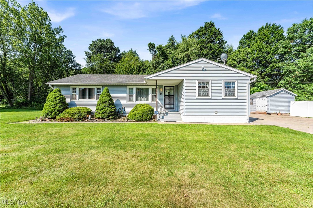 This well-maintained 3-bed, 2-bath ranch offers plenty of comfortable living space on a double lot at 0.7548-acre. The location is ideal, within a mile of the Tallmadge Circle. Move-in ready and full of potential, this home has been lovingly cared for and is just waiting for your personal touch. Inside, you’ll find a bright and airy living room with a large picture window that fills the space with natural light. The spacious kitchen features hardwood cabinets and ample prep and storage space. It flows easily into a large dinnette, which includes a pantry cabinet and extended countertop area. The formal dining area is perfect for entertaining. The primary bedroom is spacious with ample closet space. Additional two bedrooms share the first-floor full bath that showcases original mid-century built-in cabinetry, providing generous storage and character. The lower level offers potential to be fully finished basement with an optional fourth bedroom and full bath. The lower level offers endless possibilities for additional living space—whether you envision a rec room, gym, or guest suite. Outside, the fully fenced backyard is a private retreat, featuring a beautiful in-ground pool and plenty of yard space with potential for gardening, play, or relaxation. Additional highlights include a detached 2-car garage and a 10' x 14' vinyl barn for extra storage. Numerous updates over the years include a new garage door in 2011, Carrier central air in 2012 (serviced annually), new gutters and downspouts in 2012, a 30-year roof in 2013, Carrier furnace in 2013 (also serviced annually), washer and dryer in 2019, and air duct cleaning completed in 2024. Call this home yours today!