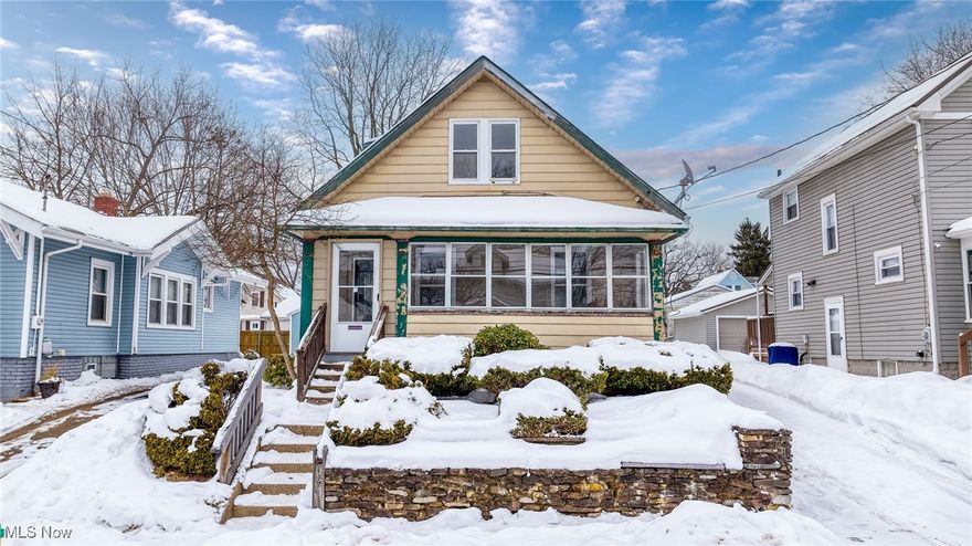 Welcome home to this beautifully remodeled 3-bedroom, 1-bath property located in the heart of Akron! This move-in ready home features brand new flooring throughout, fresh neutral paint, and a fully updated kitchen complete with new stainless steel appliances.

Enjoy your mornings on the enclosed front porch with a swing, perfect for coffee or evening unwinding. The main-floor primary bedroom offers convenient dual access to the full bathroom, which can also be accessed from the kitchen—ideal for both privacy and everyday functionality.

Additional highlights include a rear enclosed porch for seasonal enjoyment and a one-car detached garage. With thoughtful updates and functional living spaces throughout, this home is a fantastic opportunity for first-time buyers or anyone looking for low-maintenance living. Don’t miss your chance to make this one yours! *Property is agent owned