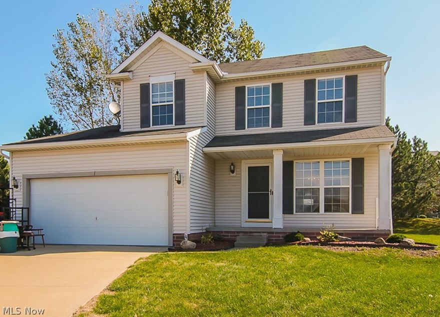 This spacious and open floor plan in Coventry Crossings features 1912 square feet of useful, well planned space. It sits on a pie shaped lot with privacy from the back deck created by lush landscape.  On the first floor you will enjoy a living room / dining room combination adjacent to the kitchen which is open to the dinette and family room. The first floor laundry room and powder room finish off the first floor.  The dinette opens to the outdoor private deck. On the second floor you will find three spacious bedrooms including an ensuite master bath with walk in closet, double vanity and garden tub. This home is in excellent shape with a new stainless steel range and refrigerator and A/C coil 2015. The unfinished basement is large and ready for you to finish it. Don't hesitate. Make your appointment to see this home today!