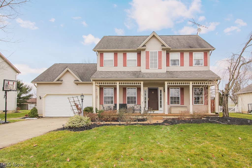 Welcome to this BEAUTIFUL 3 bedroom 2 and a half bath Colonial. This well kept home features a TON of upgrades your family is sure to enjoy! It incorporates a huge kitchen with plenty of counter space, a spacious dining area, living room with a fireplace and even has space for an at home office! Beautiful backyard with a large deck and above the ground pool. Master suite is complete with stunningly tall ceilings and a ton of natural light. Also included is a spacious master bath, a garden tub and walk-in closet. Full basement that has endless possibilities. Attached is your spacious 2 car garage. Perfectly located near schools and retail. This home is a MUST SEE! Call today to schedule your private tour, and hurry this gem will not last.