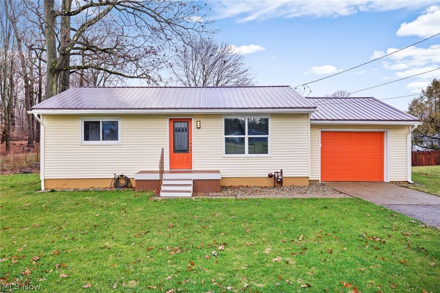 Welcome home to this professionally remodeled ranch home on quiet dead end street! Spacious entryway with large family room open to eat-kitchen.  New flooring throughout!  Kitchen has been completely redone with cabinetry, hardware and appliances.  Two nice sized bedrooms and full bath complete main level.  List of updates includes New Metal Roof, Gutters and Down Spouts, Exterior Doors, Remodeled Bathroom, NEW HVAC and Duct Work, Electric Water Heater, Interior Doors, Electrical with 100 Amp Service, Plex Plumbing, Garage Door Opener. There is absolutely nothing to do but move in and enjoy your beautiful new home!