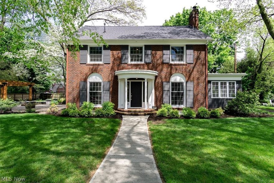 You will not want to leave this home once you walk in the front door! There has been extensive remodeling done throughout the home. Every room has been touched. Enter the foyer & you will not believe your eyes! Hardwood flooring throughout. The formal dining room boasts 2 corner built-in cabinets & a beautiful chandelier. To the right is the oversized living room w/gas fireplace encased w/new granite & wood mantle surround. Off the living room is a library w/a wall of built-in bookshelves. There are 2 French doors leading to the sunroom w/new ceramic flooring & gorgeous light fixtures. Every inch of the enormous kitchen has been remodeled. New soft close cabinets, countertops, backsplash, center island w/microwave drawer, galley sink w/accessories, dual fuel range, French door/bottom freezer refrigerator, dishwasher & a bar area w/sink. The bayed dinette area has a French door leading to the custom patio w/pergola & fire-pit surrounded by lush landscaping. There is a ½ bath & mudroom l