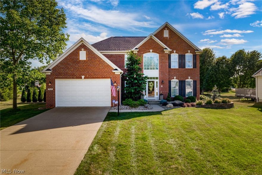 So much to love here! This beautiful 4-bedroom home in West Ridge Estates is a complete winner!  First, this home is located on a quiet cul-de-sac and sits on almost a half-acre!  Next, the outdoor living space is phenomenal!  The current owner blew the budget!  The custom paver patio boasts an outdoor kitchen, complete with built-in grilling station!  The pavilion is amazing, and features a vaulted wood ceiling, privacy curtains and a TV!  The house is just as wonderful!  The open floorplan includes a spacious family room, open kitchen and morning room!  The hardwood flooring has been freshly refinished in June of 2024!  Extras include a first-floor office!  Tons of finished living space in the basement- including a bar!  Upstairs offers 4 bedrooms, including a delightful owner's suite that boasts a remodeled bathroom in 2019, complete with oversized walk in shower and full glass doors! The huge walk in closet boasts an organizational system from Closet Factory!  There have been so many updates, including: Roof 2019, furnace, whole house humidifier and AC 2019, new carpet and light fixtures 2019,  gutters 2022, fresh interior paint 2023, all kitchen appliances replaced since 2020. New electric dog fence in 2022. 9 zone irrigation system! 10x10 shed with concrete floor!  Home warranty through Old Republic for added peace of mind!