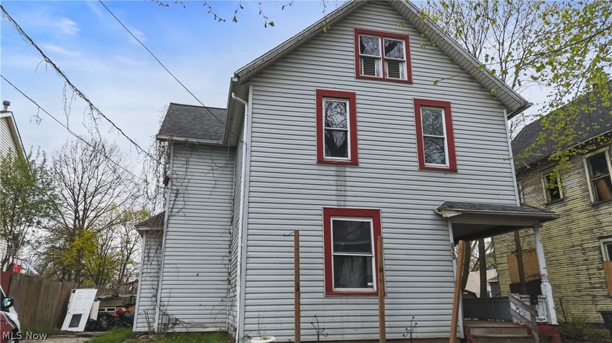 Welcome to your new home in the heart of Akron! This inviting two-story residence features three bedrooms and one full bathroom. Upstairs, the primary bedroom offers even more versatility with two additional bonus rooms—perfect for a home office, creative space, or cozy retreat. Step outside to enjoy a fully fenced yard, providing both privacy and security. A driveway ensures easy, convenient parking and added peace of mind. PLEASE ALLOW 48 HOURS for response to any offers