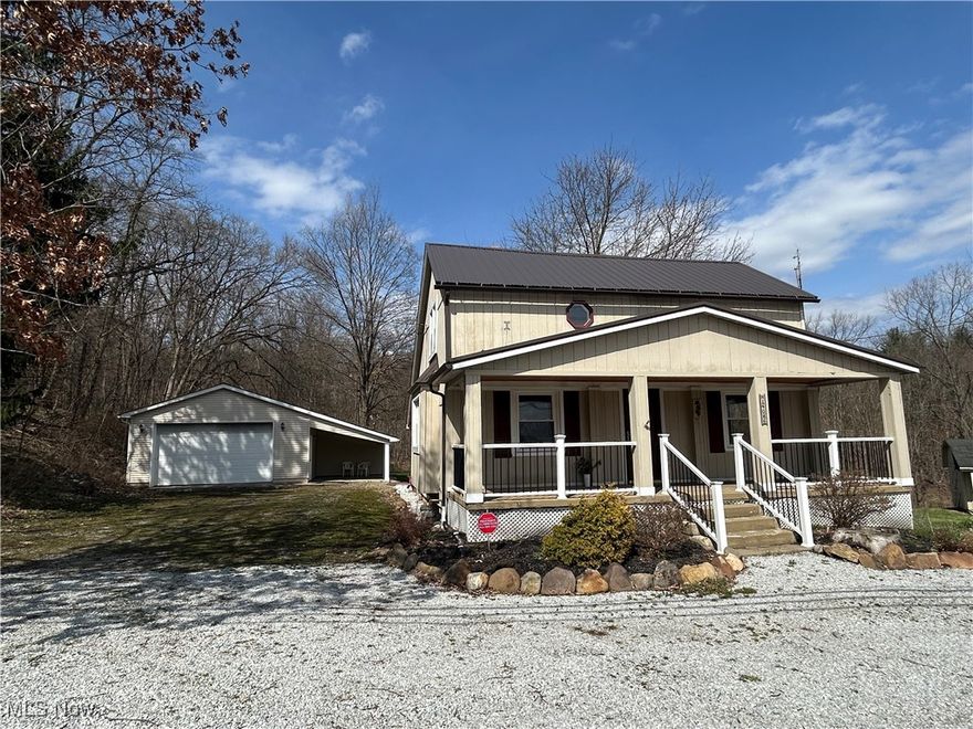 Remodeled Century Home in Burton Village.  This 3 bedroom home has an open concept with natural woodwork throughout.  The kitchen has granite countertops and new appliances (Refrigerator and Stove) will be delivered by end of April 2025. A large dining room off the kitchen along with the Living Room through a pillared entry. Spacious bedrooms with New Carpet, one on the first floor and two bedrooms on the second floor along with a full bathroom on both levels. An Office/Den or potential laundry room/4th bedroom on the first level has plenty of natural lighting  A new large deck off the back gives you the privacy to enjoy nature any tine of day.  The 4-car Detached Garage has an attached room for a workshop, office or "cave" along with a covered patio off the side.  New laminate flooring has been installed on the first floor.  New Roof (2020), New Windows (2021), New Sump Pump (2022), New Deck (2025), Second Sump Pump installed in "crawl" area  (2025).  Close proximity to village amenities.  Berkshire Local School District.