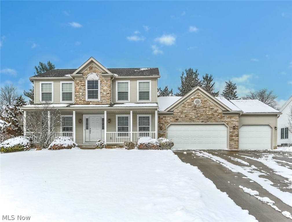 Welcome to this lovely colonial home! This home is so well kept. There are 3 bedrooms and 2.5 baths. As you enter the home you will notice the two-story foyer and second story window which creates an open feeling. There is a formal dining area with tray ceiling, perfect for special occasions. There is also an office area or sitting room on the first level. You will enjoy the open great room with a cozy gas fireplace. The kitchen is open to the great room and has stainless steel appliances, granite counter tops and a breakfast bar. There is also a first floor laundry for your convenience. The owners added a 14x18 family room addition off of the great room with sliders to a beautiful covered. The deck has a glass panel railing, ceiling fan, tv, and cable. There is a Koi pond with water feature. So relaxing! The spacious master bedroom has a wonderful ensuite. The master bath has a walk in closet, a shower with water jets, a garden tub and double sinks. There are 2 more bedrooms on the se