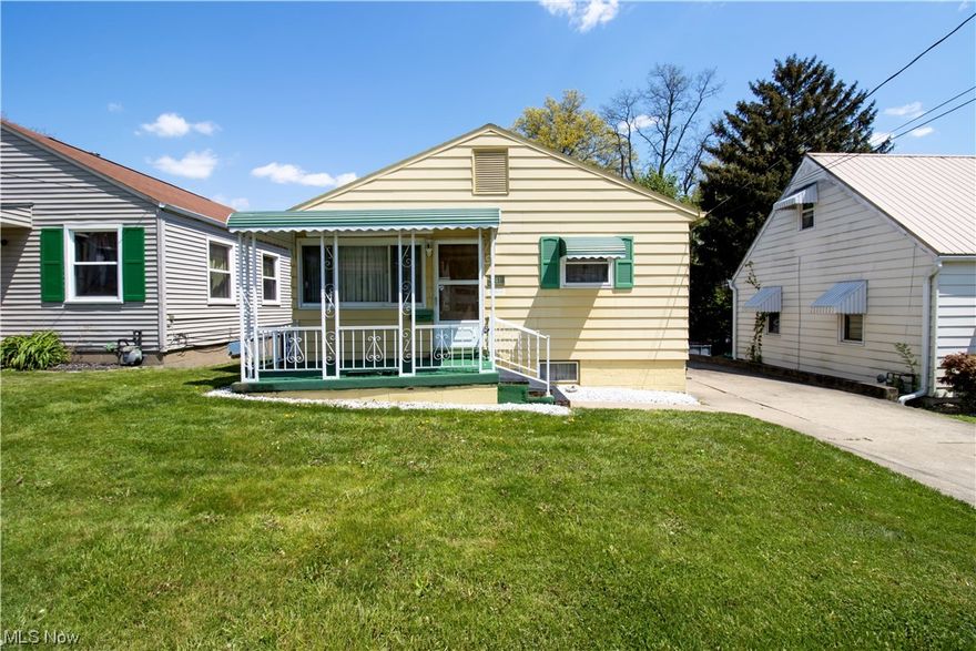 Nice, well cared for bungalow home ready for a new owner.  The main level of the home is move in ready with new flooring, paint, and updated kitchen appliances.  Newer roof and mechanicals with central air conditioning.  Detached oversized single car garage.  The lower level is a walkout to the backyard.  Seller used the basement as a guest bedroom or could be a recreation room.  Washer and dryer hook ups available on main level or in the lower level.  The home is an estate sale and will be sold as is and seller will not make any repairs.