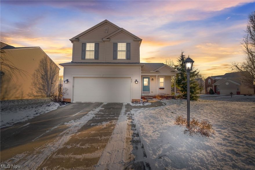 Outstanding colonial located in the desirable New Hampton development with community pool and center. This wonderful home features a nice layout with an open floor plan and vaulted ceilings! The first floor includes a kitchen updated in 2019 with quartz waterfall countertops, beveled tiled backsplash, and stainless steel appliances. French door leads to laundry room which also features beautiful cabinetry and quartz countertops. Sliders off the kitchen lead to a private two tiered deck with scenic views and plenty of room for entertaining. Family room has a vaulted ceiling and fireplace. Upstairs there are 3 bedrooms including the Master Suite with glamorous bath and walk-in custom organized closet. All bedrooms feature updated shelving and storage. Roof 2020 with transferable warranty. Basement features a rec room and an office/4th bedroom w walk-in closet, organizer and storage. The handy craft/bar room addition to the basement is another plus! Attached two car garage. Great location minutes from I-77, I-480, the Ohio Turnpike, Cleveland and Akron airports, Metro and Nat'l Parks.