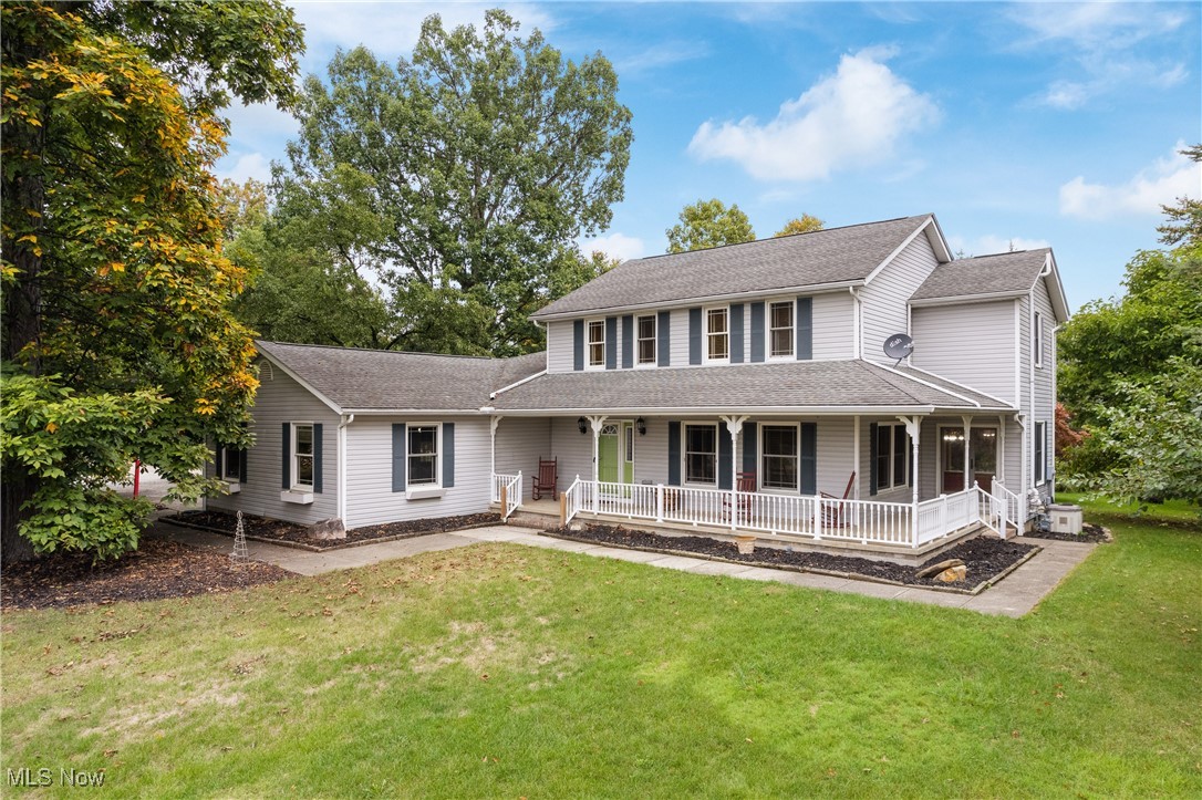 Check out this charming colonial in desirable Cloverleaf LSD! The first floor has wood flooring and tons of natural light throughout and features a large living room, eat-in kitchen w/custom cabinetry, granite counters, and stainless steel appliances, family room, laundry room, 2 half bathrooms, formal dining room w/bay window, and a HUGE heated 3-seasons room w/beautiful views of the surrounding landscape. Head upstairs to find a spacious MASTER SUITE w/walk-in closet and attached full bathroom with a granite countertop double sink vanity, soaking tub, and separate shower. Two additional bedrooms and two additional full bathrooms finish off the upper level. Partially finished basement w/large entertainment area including a bar, half bathroom, and unfinished space with plenty of storage. Beautiful wrap around rear deck w/gazebo that overlooks the private yard. 2+ car attached garage. This home also has a multi-zone sprinkler system, a back up generator, and a hybrid furnace that can run off natural gas or electric heat pump. Schedule your private showing today!