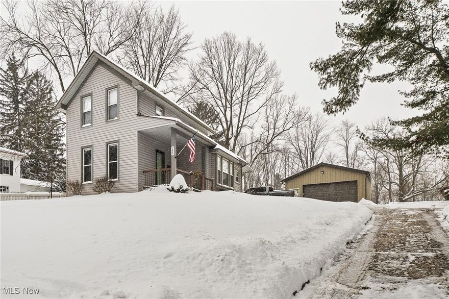 Experience the charm and convenience of this updated 3-bedroom colonial.  It features an open concept main level with modern updated kitchen equipped with stainless steel appliances and breakfast bar. The interior has tons of natural light due to the beautiful windows throughout the main floor.  Convenient laundry located on the main floor as well make this home perfect for one floor living.  Up the extra-wide staircase are two additional bedrooms as well. Outside, a concrete patio provides excellent space for entertaining and outdoor relaxing leading to an expansive private backyard.  Located near the historic downtown area, this home provides walking distance to shopping, dining and cultural experiences.  With ample storage in the basement, this home combines modern updates with classic charm.