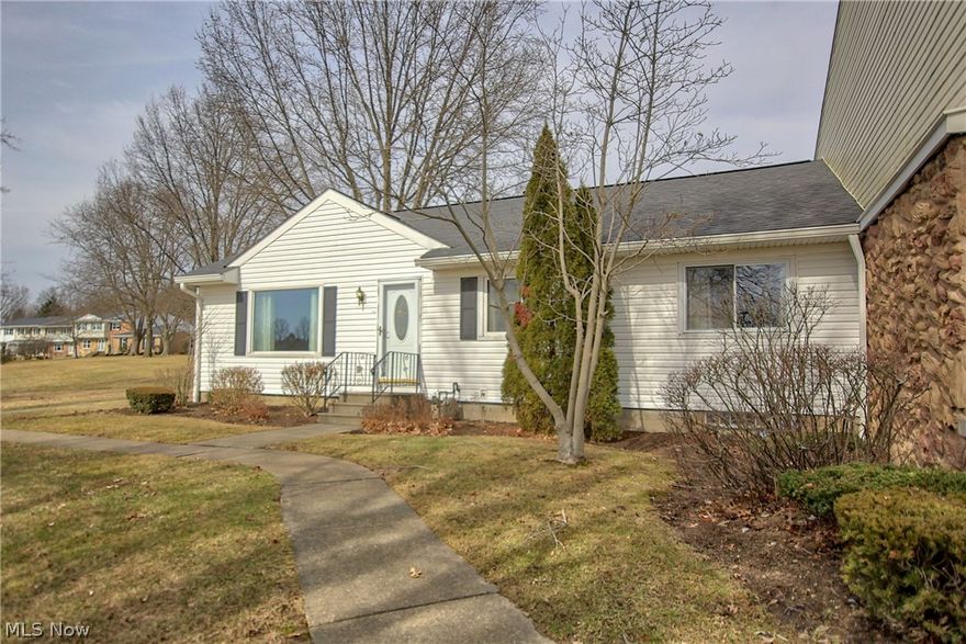 Brand new to market, this desirable end unit ranch is very spacious and ready to move in! The views are spectacular and large windows let tons of natural light come in.  Large kitchen area with new high quality wood laminate flooring, loads of cabinetry and includes all appliances.  Family room off of kitchen includes newer carpet and neutral paint.  The first bedroom is huge with 2 double closets and newer carpet. Was originally a 3 bedroom and converted to a 2 bedroom.  Could be changed back to a 3 bedroom.  The master at the end of the hall includes a private master bath and newer carpet.  The lower level walk out has high ceilings, is partially finished and includes your half bath.  Two car garage and a privacy fence around your entire large patio area.  Community has club house and pool to enjoy all summer long!