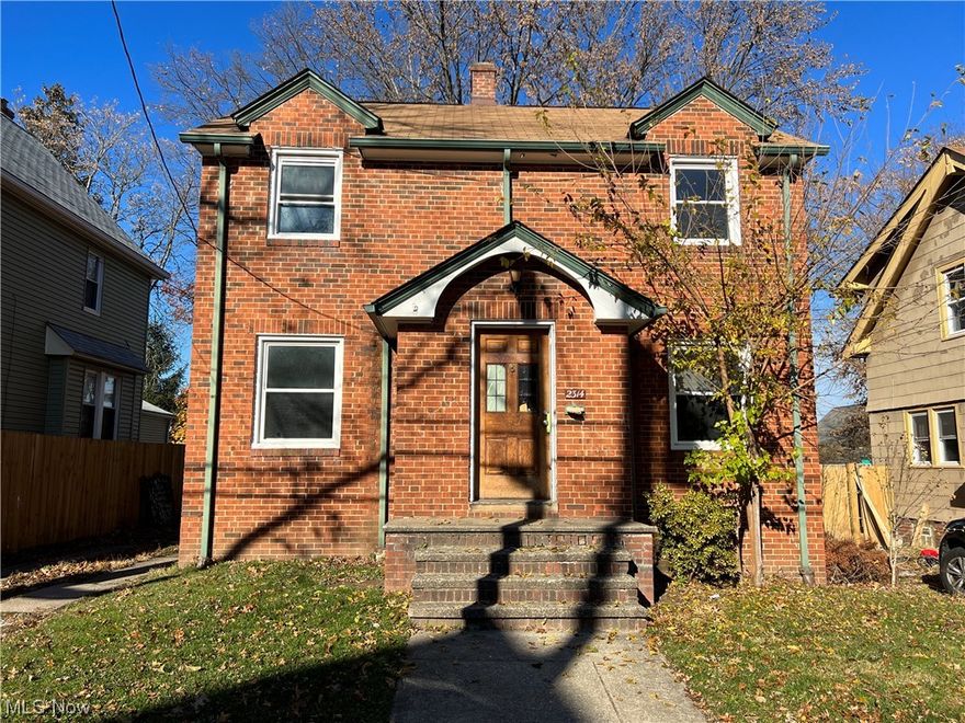 Welcome to 2314 Saratoga Ave! This four bedroom, two bathroom house is looking for the right investor, contractor, or handy homeowner to give this home the update it deserves. When you first enter the home you will notice the original hardwood floors throughout the first floor. Grand built-ins in the dining area and an open concept kitchen ready to be updated. Upstairs there are four bedrooms and a full bathroom. The basement is partially finished with a gas fireplace. Plenty of potential in this all brick colonial!