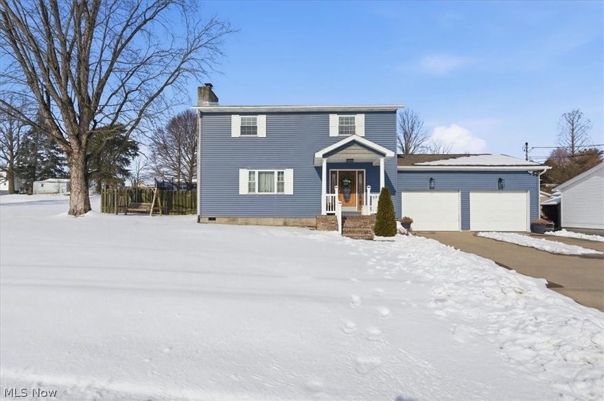 You won't want to miss this well maintained and beautifully updated home! This home is the perfect blend of cozy and convenient living. As you stand in the entryway of the home you will instantly feel the light and airy colors shining from the natural lighting throughout. The main floor consists of the living room, dining room with french doors, a half bath and a lovely updated kitchen with stainless steel appliances. Exiting the french doors from the dining room is the backyard one can only dream of!  Step out onto the raised deck that is perfectly placed for the covered pergola.  This spacious yard is over 1/3 of an acre and fully fenced in ready for summer time fun! To make this backyard oasis even better there is a 24 ft above ground pool waiting for its new owners! Heading back inside to the house you will find 3 spacious bedrooms and a full bathroom upstairs. Looking for the perfect place for storage? The large 2 stall  attached garage is a 24x24 and set up for plenty of storage space plus room for 2 vehicles! This is a home you can move into and instantly enjoy all of the seasons to come! Call to schedule your showing today!