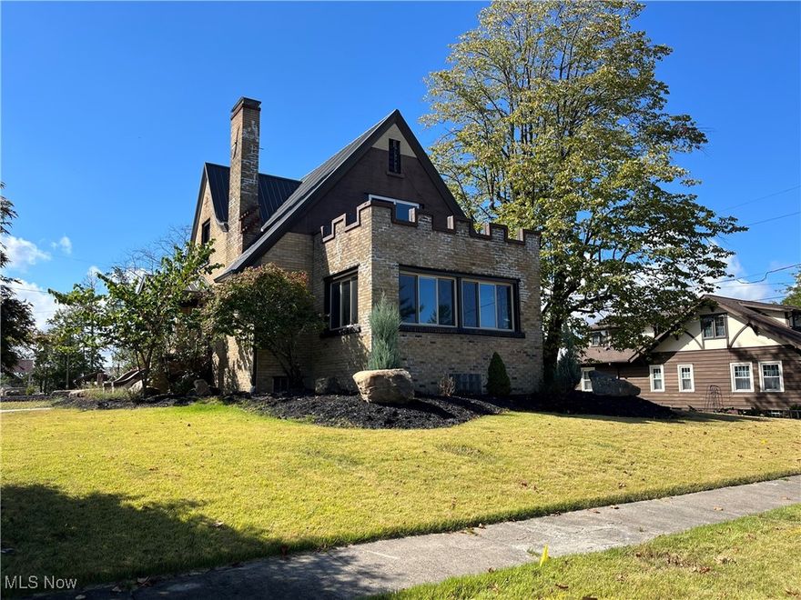 Two story brick home on corner lot in the village of Cadiz.  Home features 4 bedrooms & 2 full baths, one on each level.  Gorgeous original woodwork.  A second floor bonus room could be a 5th bedroom.  Beautiful built in cupboards in living room & dining room.  Full basement with walk out entrance.  Updated windows, metal roof & boiler heater system.  Open sunroom/living room combination.  Newer laundry room on main level.  Newer concrete side walk & patio area with remote control awning.  Seller is selling home "AS IS", "Where IS".  Seller will make no repairs.  Any required repairs are the responsibility of buyers.
Small neighborhood park in rear of home across the alley.