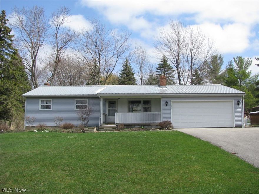 Easy One Floor Living in this Ranch Style Home with attached Garage and Covered Front Porch. Pretty 1.06 acre lot with 20x34  storage barn. Sun Room has a wood burning stove which stays. With Some TLC you can make this a Beautiful Home  to create lasting  memories. Great location with easy access to freeways, Chardon City, medical facilities,shopping,banking and parks.