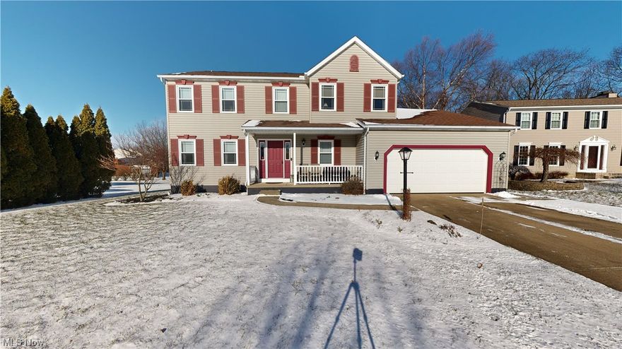 Welcome to 3149 Winsted Drive.  This meticulously maintained home was originally the model home within Ashton Woods Estate development.  Come check out this 4 bedroom, 2.5 bathroom Colonial with over 2,000 sq ft of living space.  As you pull up to this home, you will find a charming front porch.  Entering the home you will find a formal dining room to the right and cozy sitting room to the left.  Continue down the hallway to the eat-in kitchen with plenty of cabinets and stainless steel appliances. To the left, you will enter into the living room with an electric start, wood burning fireplace that can be converted into a gas fireplace.  There is an attached 2 car garage that enters into the first floor laundry and mudroom.  Lastly, you will have a full basement with plenty of storage and it has been waterproofed.  This one owner home is turn key and ready for new owners.