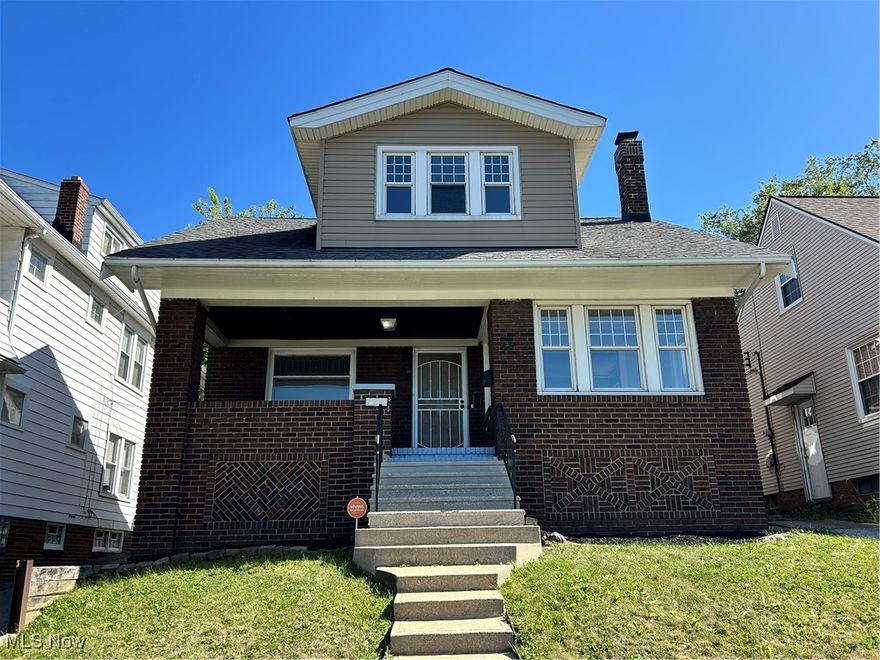 Beautifully renovated 3 Bedroom Colonial with 1.5 bath and 2 car garage. Kitchen remodel incudes new cabinets with granite tops and stainless steel appliances including refrigerator, range, dishwasher and built in microwave. Features include a sun room off the living room with hardwood floors flowing thru the living room , dining room and sun room on the 1st floor.  Other improvements include new carpeting in the first floor bedroom and thru out 2nd floor. Other features include glass block windows, garage remotes. Property to be point of sale compliant with the City of Garfield Heights.