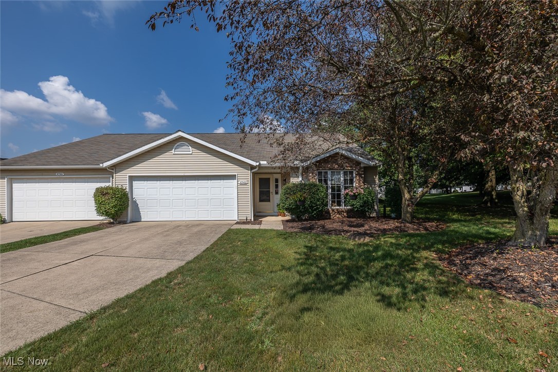 Welcome to this charming 2-bedroom, 2-bath ranch-style cluster home in the desirable Bryn Mawr community of Strongsville. Offering 1,547 sq. ft. of living space, this end-unit features a spacious great room, a formal dining area, and a bright eat-in kitchen with plenty of storage. The primary suite includes a walk-in closet and private bath, while the additional bedroom is perfect for guests or a home office. The attached 2-car garage boasts a durable Nature Stone floor, adding both style and function. Additional attic storage above the garage! Enjoy maintenance-free living with access to community amenities, including a pool, playground, tennis courts, sidewalks, and a common pavilion with a grill and fireplace—perfect for gatherings. Washer and dryer are negotiable, and HVAC has been serviced twice a year for peace of mind. Home is being sold as-is, and association information is available at www.karecondo.com
.