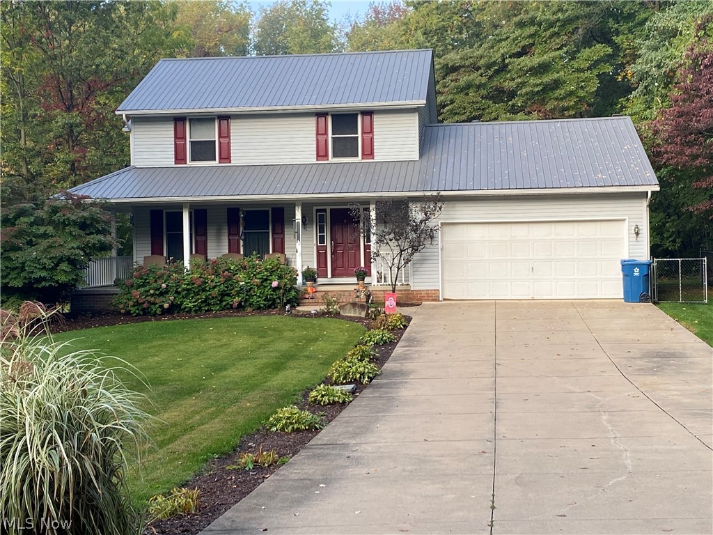 Built in 1994 by Homes by Ashley, this 3 bedroom 2.5 bath colonial offers 1896 sq ft, 4 car garage (2 attached/ 2 detached) 13 course high block full basement with glass block windows to finish your way. First floor large living room, first floor large family room with brick gas-start fireplace, nice formal dining room. Relaxing wrap-around front porch has two entries, concrete back patio 16x34, large level backyard with woods behind and on one side for nice privacy. Public sewer, well water, gas heat, tankless hot water heater, a very quiet convenient location. Wide full concrete drive holds 6 vehicles, 2 inside garage with more room in back outbuilding spaces measuring 16x16 & 16x24 (both garages with gas, water and electric). Brand new metal roof, new laminate flooring in foyer, kitchen, and family room. Appliances include refrigerator, range/oven, microwave, dishwasher, garbage disposal, Kinetco water softener, central air and main garage heater. Nice family home!
America's P