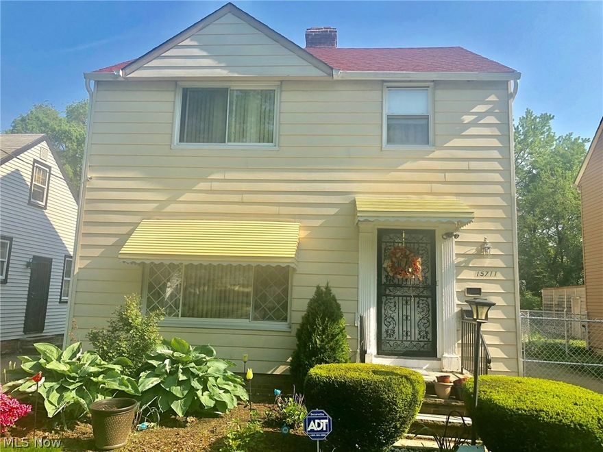 Owner has lived here for 63 yrs and although she has accumulated a lot of stuff this is actually a great home with many major updates already done  just waiting on a new owner.  Furnace and central air 2017.  New garage door, roof is great, vinyl replacement windows and newer carpet.  A special feature to this home is the first floor bedroom with a half bath in addition to 3 generous size rooms on the 2nd floor and full bath.

Finished basement with wet bar, security doors, fenced in backyard including gate.  All kitchen appliances also included.  It just feel like home!!!